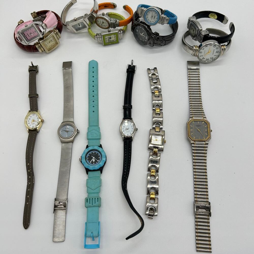 Vintage Fashion Watch Lot Broken/Untested For Parts Only